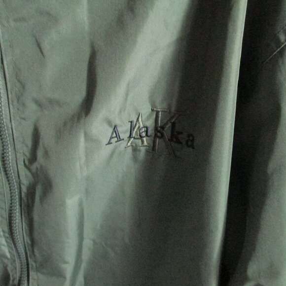 Cheneral Size XL Alaska Jacket Rain Wind Hooded Full Zip Green Black Men - Picture 3 of 8